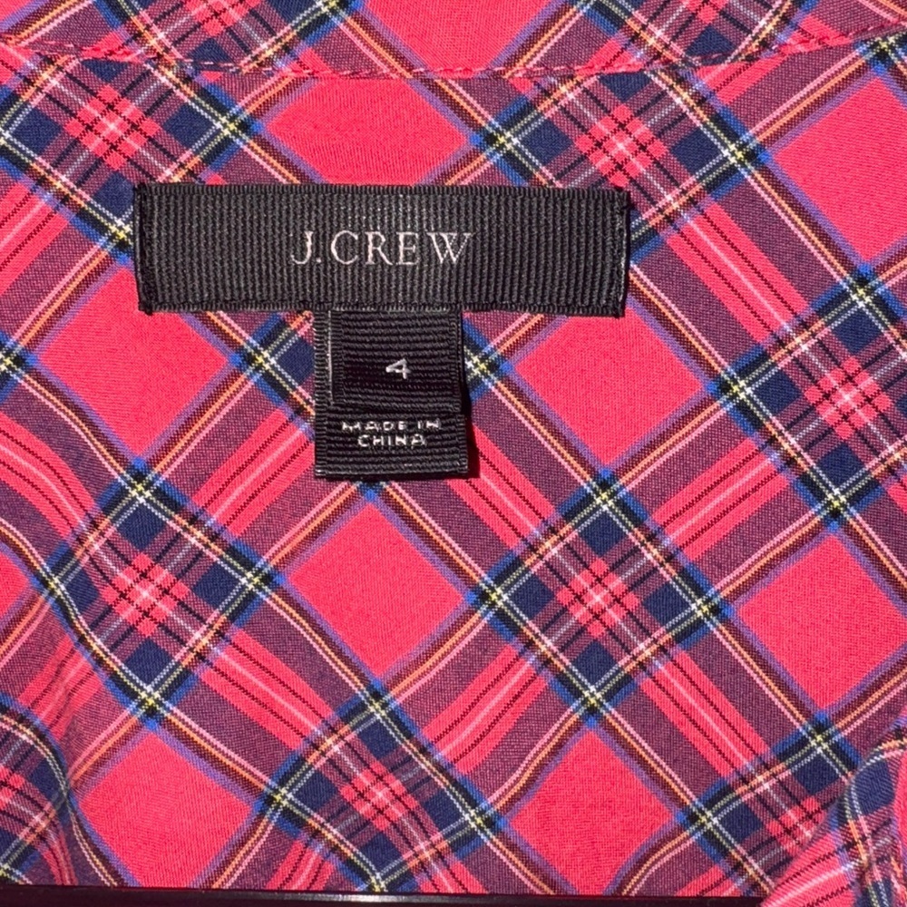 J. Crew Vibrant Plaid Button Down Shirt - Picture 2 of 6